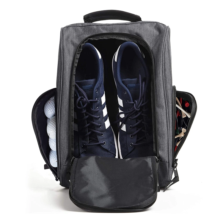 Golf Shoe Bag - Zippered Shoe Carrier Bag with Ventilation & Outside Pocket for Socks, Tees, etc.
