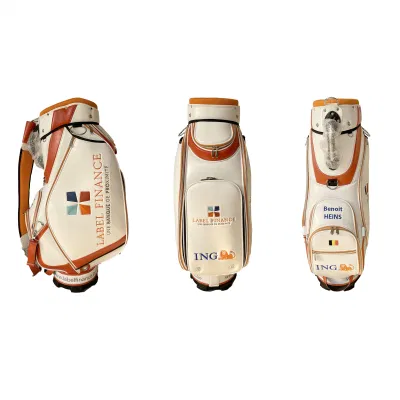 Bolsa de golf de cuero PU personalizada, bolsa para carrito, bolsa para personal, fábrica de suministros de golf