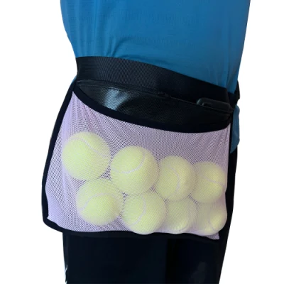Bolsa de malla de cintura de pelota deportiva ajustable para tenis Pickleball, bolsa para pelota de Golf, bolsa de cinturón de almacenamiento para pelota de tenis de entrenamiento