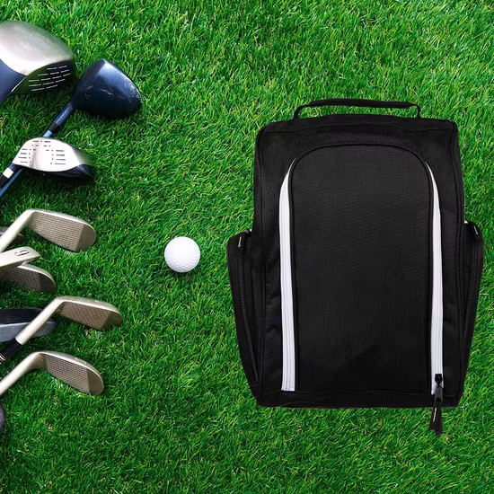 La bolsa de asas del portador del zapato de la cremallera del superventas modificó el bolso para requisitos particulares del zapato de golf con la ventilación de la malla