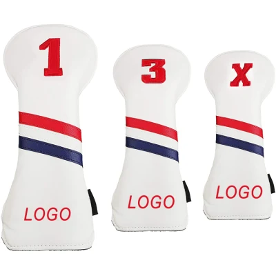 Whosales Fundas de golf de tela de cuero personalizadas con personalización de logotipo